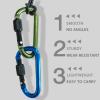 10 Pack Keychain Clips with Screw Gate, Leash Clips for Dog Poop Bags Holder Aluminum Alloy Fast Hanging Buckle 5.5mm Diameter Outdoor Carabiners not for Climing(Green) view 3