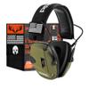PROHEAR Electronic Ear Protection for Shooting with 4X Sound Amplification, Gun Range Hearing Protection Muffs, NRR 23dB Noise Reduction Headphones for Hunting, Green view 1