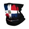Dominica Flag Dominican Seamless Neck Gaiter Shield Scarf Bandana Face Mask Seamless UV Protection for Motorcycle Cycling Riding Running Headbands White view 1