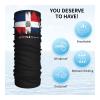 Dominica Flag Dominican Seamless Neck Gaiter Shield Scarf Bandana Face Mask Seamless UV Protection for Motorcycle Cycling Riding Running Headbands White view 3