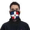 Dominica Flag Dominican Seamless Neck Gaiter Shield Scarf Bandana Face Mask Seamless UV Protection for Motorcycle Cycling Riding Running Headbands White view 4