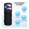 Puerto Rico Flag Puerto Rican Seamless Neck Gaiter Shield Scarf Bandana Face Mask Seamless UV Protection for Motorcycle Cycling Riding Running Headbands White view 3