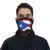Puerto Rico Flag Puerto Rican Seamless Neck Gaiter Shield Scarf Bandana Face Mask Seamless UV Protection for Motorcycle Cycling Riding Running Headbands White view 4