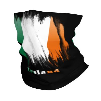 Ireland Flag Irish Seamless Neck Gaiter Shield Scarf Bandana Face Mask Seamless UV Protection for Motorcycle Cycling Riding Running Headbands White