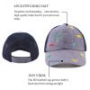 JANGANNSA Dinosaur Boys Girls Caps Embroidery Baby Baseball Caps Cotton Infant Toddler Kids Hat Spring Summer Autumn 6M-4Y (Denim Blue-MESH, 19.7"(1-2 Years)) view 3