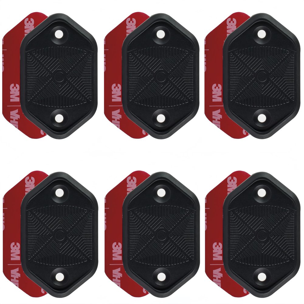 DeYoungArbeit Gun Magnet | 32lbs Rated Magnetic Gun Mount | Indoor Gun Racks | Anti Scratch Handgun Holder in Vehicle Truck Car Wall Gun Safe and Desk (Black 6-Pack)