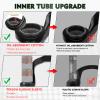 BUCKLOS YINO 24 inch MTB Air Suspension Fork 120mm Travel, QR 9mm/100 * 15mm Thru Axle Disc Brake, 1-1/8" Straight Tube Manual Lockout XC AM Ultralight Mountain Bike Front Forks view 3
