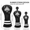 Barudan Golf Club Head Covers for Driver and Woods- 3pcs Golf Headcovers Ace Driver Headcover 3 Wood Fairway Head Cover Hybrid Headcover for Men Golfer Gifts view 3