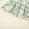 Summer Toddler Girls Sleeveless Bowknot Strawberry Prints Tops Shorts Two Piece Outfits 1 Year Old (Blue, 12-18 Months) view 2