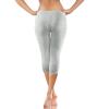 Capri Leggings for Women High Waisted Knee Length Yoga Pants Workout Exercise Casual Summer Bike Leggins with Pockets view 3