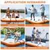 VOFiTNY Inflatable Floating Dock Swim Air Platform Island Raft Mat for Lake Beach Ocean with Rope Ladder, Non-Slip Surface (8ft x 6ft x 6in, Orange) view 3