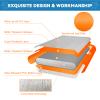 VOFiTNY Inflatable Floating Dock Swim Air Platform Island Raft Mat for Lake Beach Ocean with Rope Ladder, Non-Slip Surface (8ft x 6ft x 6in, Orange) view 4