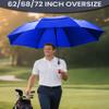 SIEPASA Golf Umbrella Large 62/68/72 Inch Automatic Open Golf Extra Large Oversize Double Canopy Vented Windproof Waterproof for Men and Women.(Royal Blue, 62",Red Handle) view 2