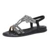 Women's Arch Support Sandals Orthotic Comfortable Walking Sandals Lightweight Beach Travel Athletic Outdoor Shoes Flip Flops Ankle Elastic Rhinestone Flats Gladiator Thong Sandal view 2