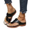 Sandals for Women Dressy Summer,Women's Espadrilles Wedge Platform Sandals Closed Toe Braided Buckle Linen Sandals Flip Flops for Women with Arch Support Summer Casual Platform Summer Shoes view 4