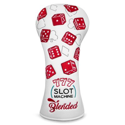 BAIRBRE Golf Club Covers Lucky 777 Blade Putter Headcover Golf Driver Covers Fairway Wood Headcover Hybrid Head Cover Blade Putter Cover Leather 3 Wood Headcovers Golf Headcovers for All Brand