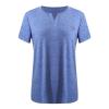 2023 Summer Cotton Plus Size Tops for Women Trendy Short Sleeve V Neck Loose Blouse Workout Basic Comfy T Shirts Tees view 3