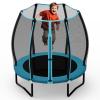 GYMAX Trampoline for Kids, 55" Toddler Trampolines with All-Round Enclosure Net, Dual Entrance Zippers & Waterproof Safety Pad, Rebounder for Boys Girls Indoor Outdoor view 1