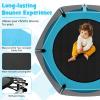 GYMAX Trampoline for Kids, 55" Toddler Trampolines with All-Round Enclosure Net, Dual Entrance Zippers & Waterproof Safety Pad, Rebounder for Boys Girls Indoor Outdoor view 2