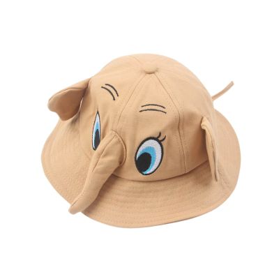 Boys Girls Elephant Style Bucket Hats Children Summer Beach Sun Hat Baby Boys Baseball Cap (Khaki, One Size)