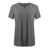 2023 Summer Cotton Plus Size Tops for Women Trendy Short Sleeve V Neck Loose Blouse Workout Basic Comfy T Shirts Tees view 4
