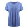 2023 Summer Cotton Plus Size Tops for Women Trendy Short Sleeve V Neck Loose Blouse Workout Basic Comfy T Shirts Tees view 3