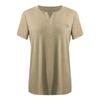 2023 Summer Cotton Plus Size Tops for Women Trendy Short Sleeve V Neck Loose Blouse Workout Basic Comfy T Shirts Tees view 3