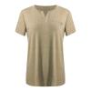 2023 Summer Cotton Plus Size Tops for Women Trendy Short Sleeve V Neck Loose Blouse Workout Basic Comfy T Shirts Tees view 3