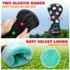 BAIRBRE Golf Club Covers Lucky 777 Blade Putter Headcover Golf Driver Covers Fairway Wood Headcover Hybrid Head Cover Blade Putter Cover Leather 3 Wood Headcovers Golf Headcovers for All Brand view 4