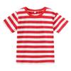 Boys Red and White Striped T-Shirt, Short Sleeve Crewneck Tees Top Shirt Size 4T view 1