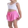 Butterfly Flowy Shorts Skirts for Girls Tennis Cheer Stuff Athletic Preppy Running Sports Skirt for Teen GirlsRose red,S view 4