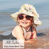 Baby Girl Sun Hat with UPF 50+ Outdoor Adjustable Beach Hat with Wide Brim Bucket Hats (0-6 Months, Pink Printing & White Printing -2pcs) view 3