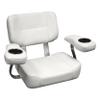 Wise 3366-784 Offshore Series Deluxe Helm Chair with Oversized Arm Rests and Stainless Cupholders, Brite White view 1