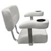 Wise 3366-784 Offshore Series Deluxe Helm Chair with Oversized Arm Rests and Stainless Cupholders, Brite White view 3