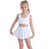 Butterfly Flowy Shorts Skirts for Girls Tennis Cheer Stuff Athletic Preppy Running Sports Skirt for Teen GirlsWhite,L view 1