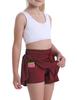 Butterfly Flowy Shorts Skirts for Girls Tennis Cheer Stuff Athletic Preppy Running Sports Skirt for Teen GirlsWine red,XS view 3
