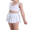 Butterfly Flowy Shorts Skirts for Girls Tennis Cheer Stuff Athletic Preppy Running Sports Skirt for Teen GirlsWhite,XL view 2