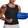 LMCOB Sauna Vest for Men Waist Trainer Vest with Zipper Workout Sauna Suit with Adjustable Waist Trimmer Belt(LYBH10072-01-XXXL) view 1