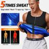 LMCOB Sauna Vest for Men Waist Trainer Vest with Zipper Workout Sauna Suit with Adjustable Waist Trimmer Belt(LYBH10072-01-XXXL) view 2