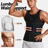 LMCOB Sauna Vest for Men Waist Trainer Vest with Zipper Workout Sauna Suit with Adjustable Waist Trimmer Belt(LYBH10072-01-XXXL) view 3
