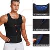 LMCOB Sauna Vest for Men Waist Trainer Vest with Zipper Workout Sauna Suit with Adjustable Waist Trimmer Belt(LYBH10072-01-XXXL) view 4