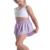 Butterfly Flowy Shorts Skirts for Girls Tennis Cheer Stuff Athletic Preppy Running Sports Skirt for Teen GirlsLight purple,XS view 2