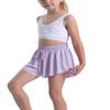 Butterfly Flowy Shorts Skirts for Girls Tennis Cheer Stuff Athletic Preppy Running Sports Skirt for Teen GirlsLight purple,XS view 3