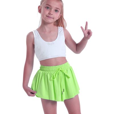 Butterfly Flowy Shorts Skirts for Girls Tennis Cheer Stuff Athletic Preppy Running Sports Skirt for Teen GirlsNeongreen,XL