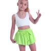 Butterfly Flowy Shorts Skirts for Girls Tennis Cheer Stuff Athletic Preppy Running Sports Skirt for Teen GirlsNeongreen,XL view 1