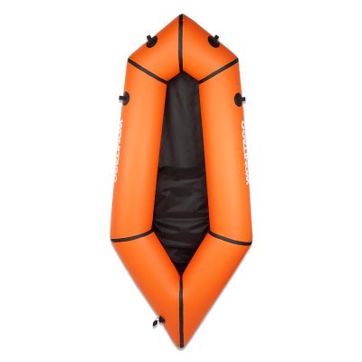 WONITAGO Packraft TPU Inflatable Travel Kayak with Soft Seat Lightweight Packrafts for Flat Water Rafting/Bicycle Drifting/Litewater Dinghy, 1 Person, 6.8Ft, Orange