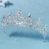 Beaupretty Wedding Tiara Headpiece for Women Rhinestone Alloy Silver view 2