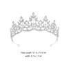 Beaupretty Wedding Tiara Headpiece for Women Rhinestone Alloy Silver view 4