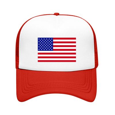 4th of July Boys Girls America Baseball Cap Kids Mesh Breathable Adjustable Commemorative Peaked Hat (K, One Size)