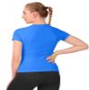 MathCat Women's Lakeblue Yoga, Workout & Running Short Sleeve T-Shirts, Breathable, Moisture-Wicking, Lightweight, Stretchable, Crew Neck, Slim Fit, Large view 2